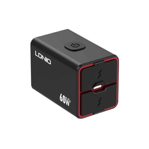LDNIO C108 60W Wired Extension Cord Waterproof Design SuperFast Car Charger for Motorcycle