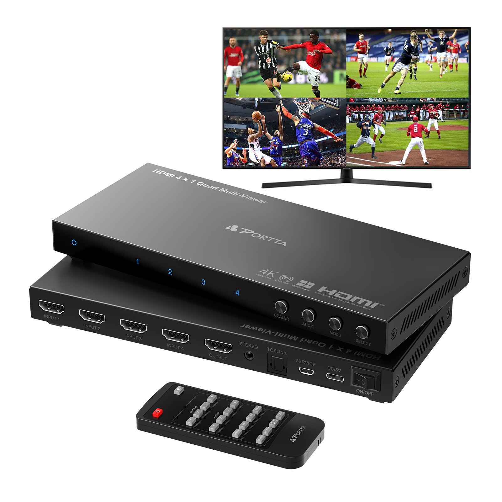 4K 4X1 Quad Multi-Viewer