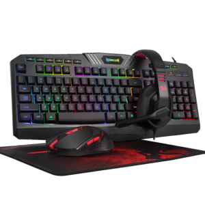Redragon S101-BA-2 Wired Gaming Keyboard, Mouse, Headset, Mousepad Combo Set (4 in 1)