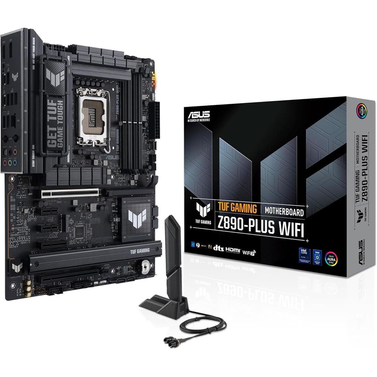 Asus Tuf Gaming Z890-Plus Wifi Z890 LGA 1851 ATX Motherboard, Intel Core Ultra Series 2 Ready, Advanced AI