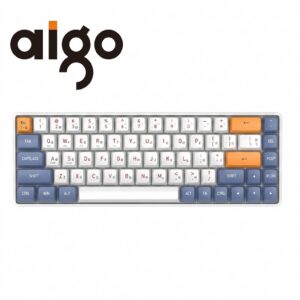 Aigo A68 Tri Mode Wireless Keyboard Non RGB Non Backlight With Yellow Premium Switches Hot Swapable Circuit