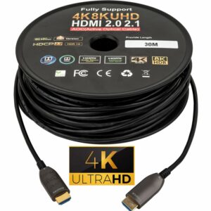 30m Fiber Hdmi Cable 2.0/2.1 Aoc(active Optical Cable) 30awg Copper Support 4k 8k Uhd