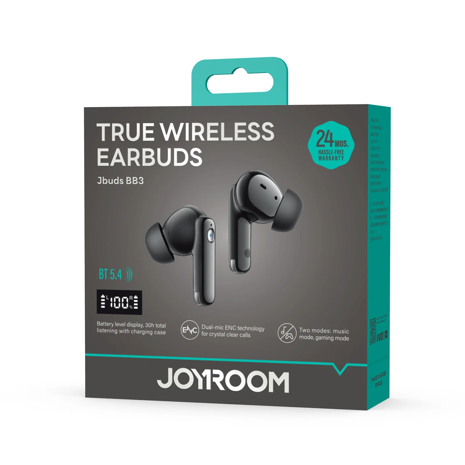 JOYROOM Jbuds JR-BB3 True Wireless Bluetooth Earphones Black