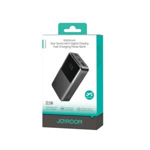 JOYROOM MINI JR-QP192 20,000mAh Star Series 22.5W Digital Display Fast Charging Power Bank Black