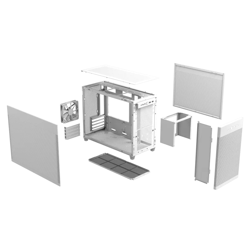 ASUS Prime AP201 Cash Mesh MicroATX Casing – White - Image 2