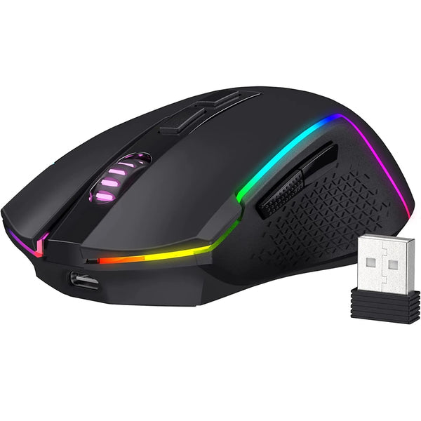 Redragon M693 TRIDENT Wired and Wireless (Bluetooth) Gaming Mouse (Black)