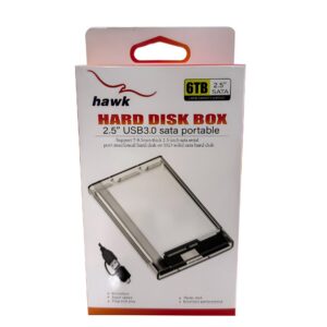 HAWK 2.5″ HDD Case USB 3.0 Crystal – Fast & Transparent Storage