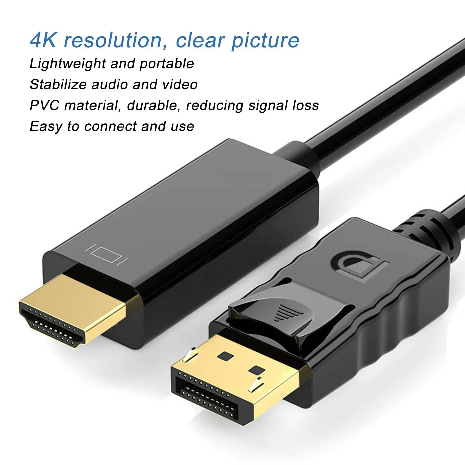 Display Port to HDMI 1.8M Cable Male to Male - Image 2