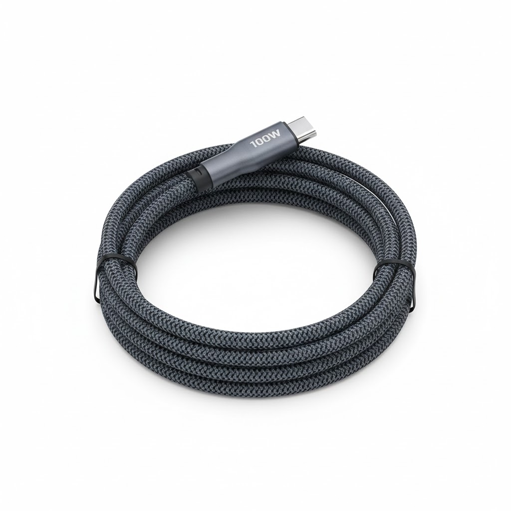 REMAX CB37 C-C 100W Pisces Series Zinc Alloy Braided Data Cable 1.2M - Image 2