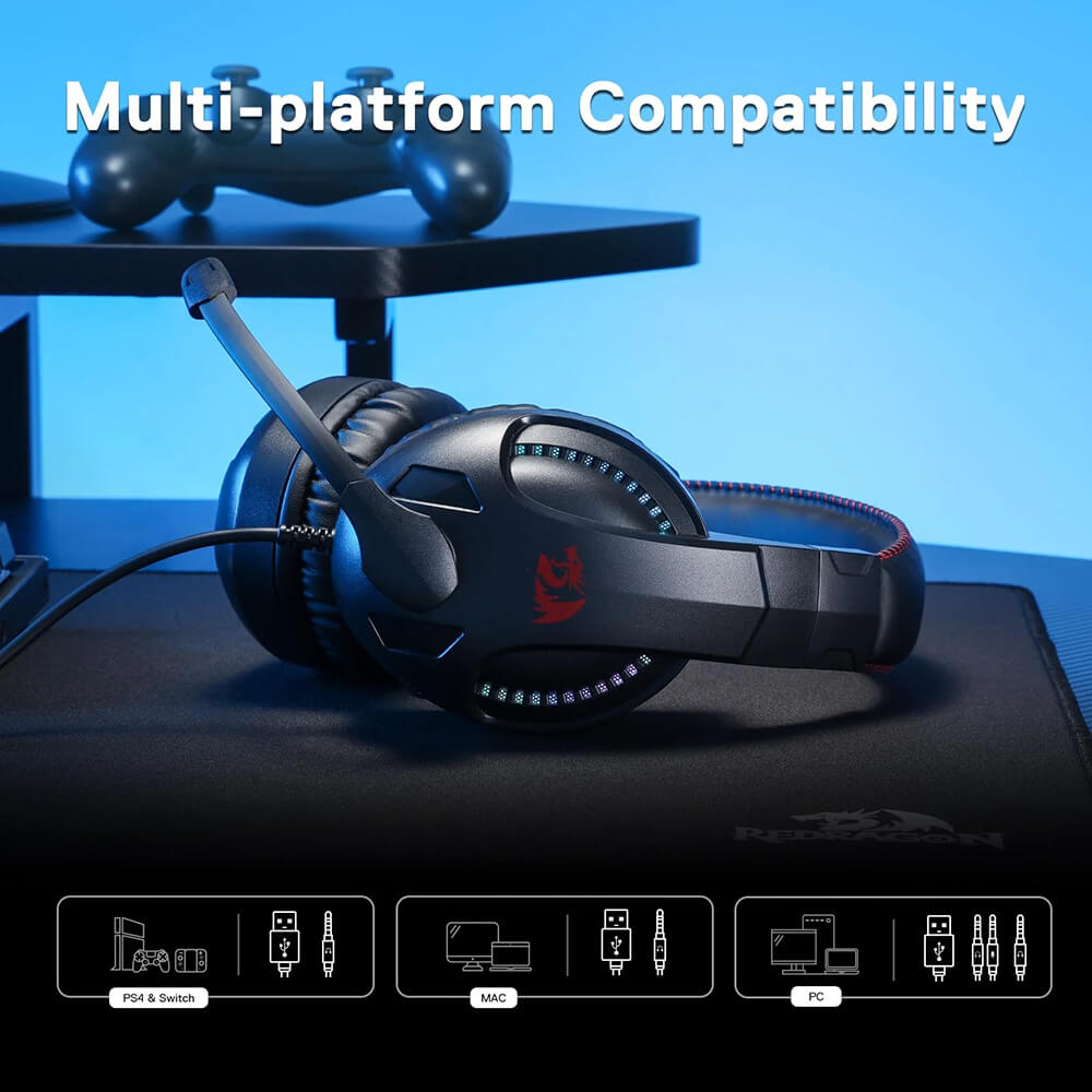 Redragon H211 CRONUS RGB Wired Gaming Headset (Black)
