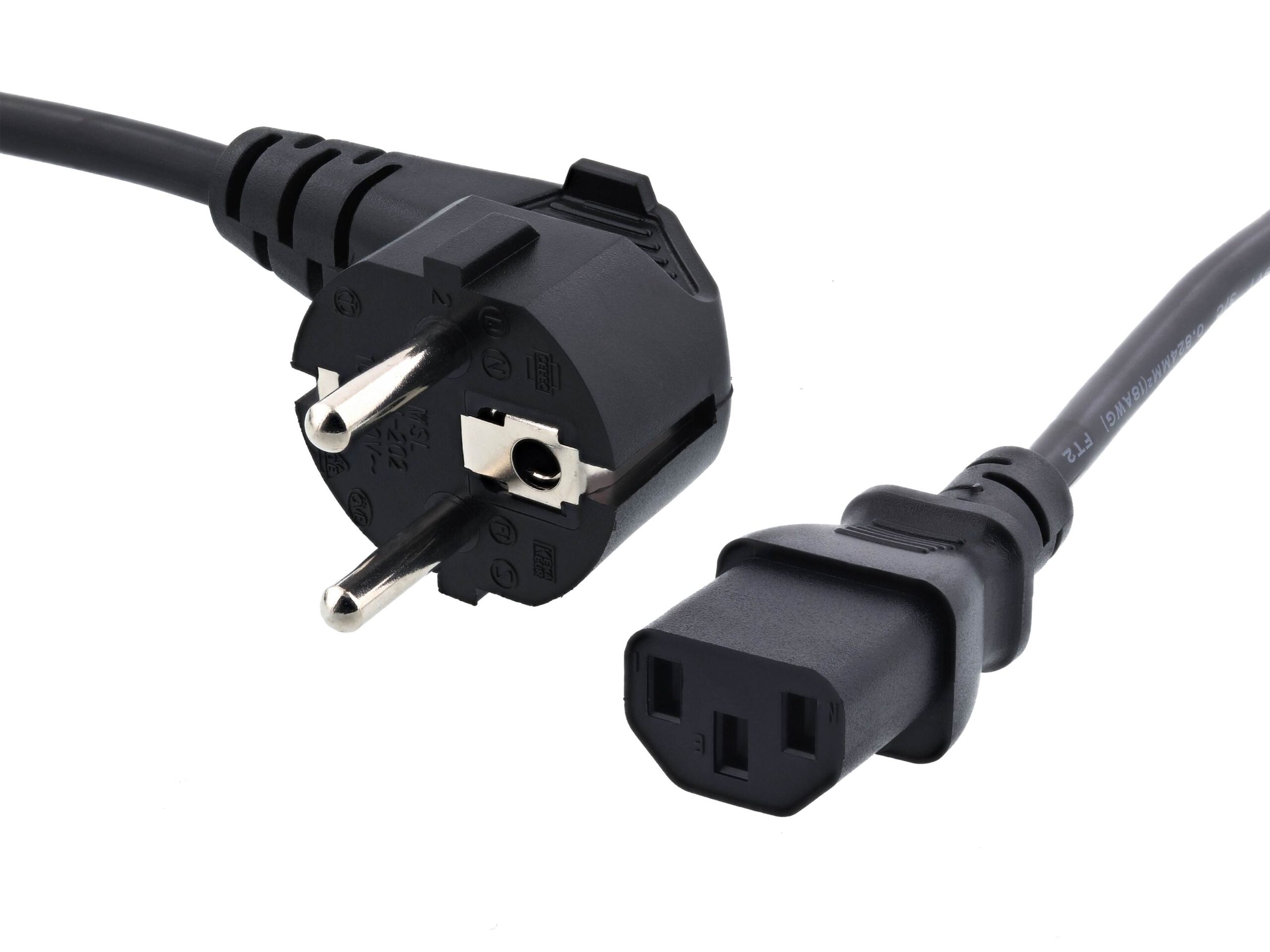 Computer Power Cable Cord – 1.5m for Desktops, PC, Printers, and Monitors - Image 2