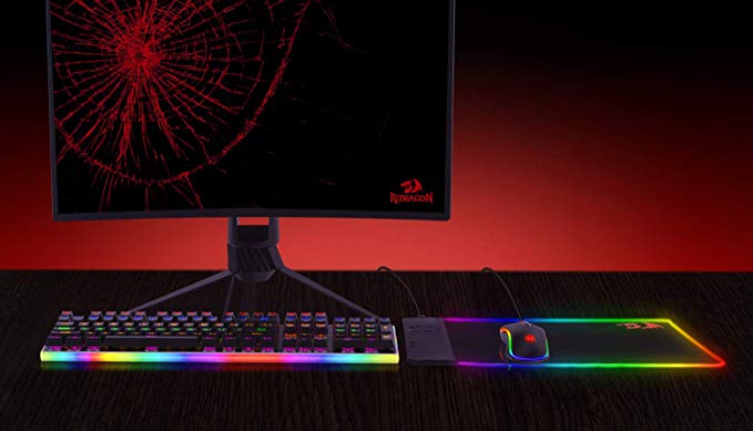 Redragon P025 RGB Gaming Mouse Pad with Wireless Charger
