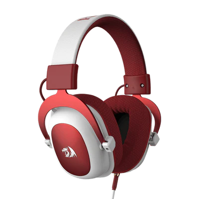 Redragon H510 Zeus Wired Gaming Headset - Limited Edition Red & White Color