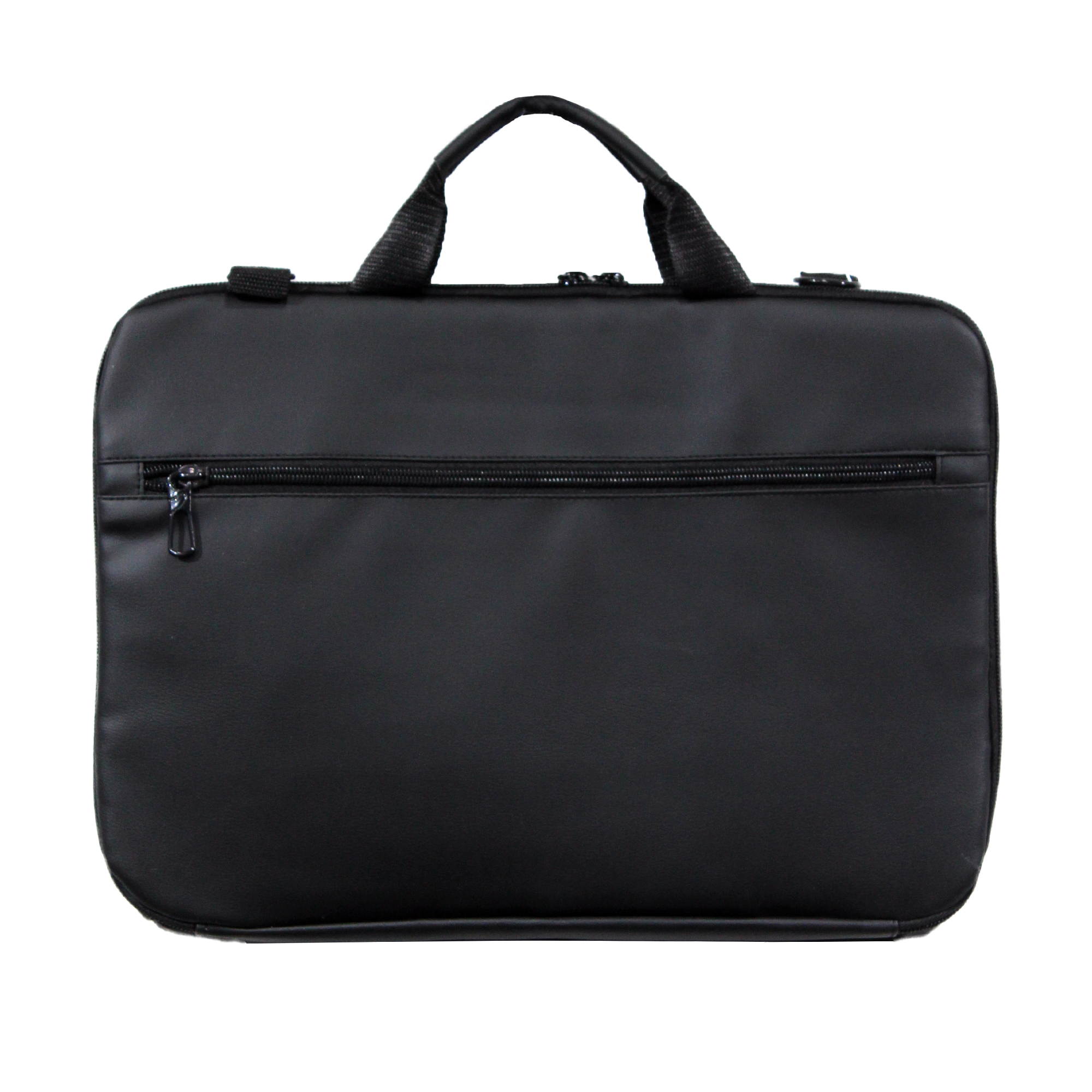CX01 15.6 Inch Ultra Slim Laptop Bag – PU Leather, Black - Image 2