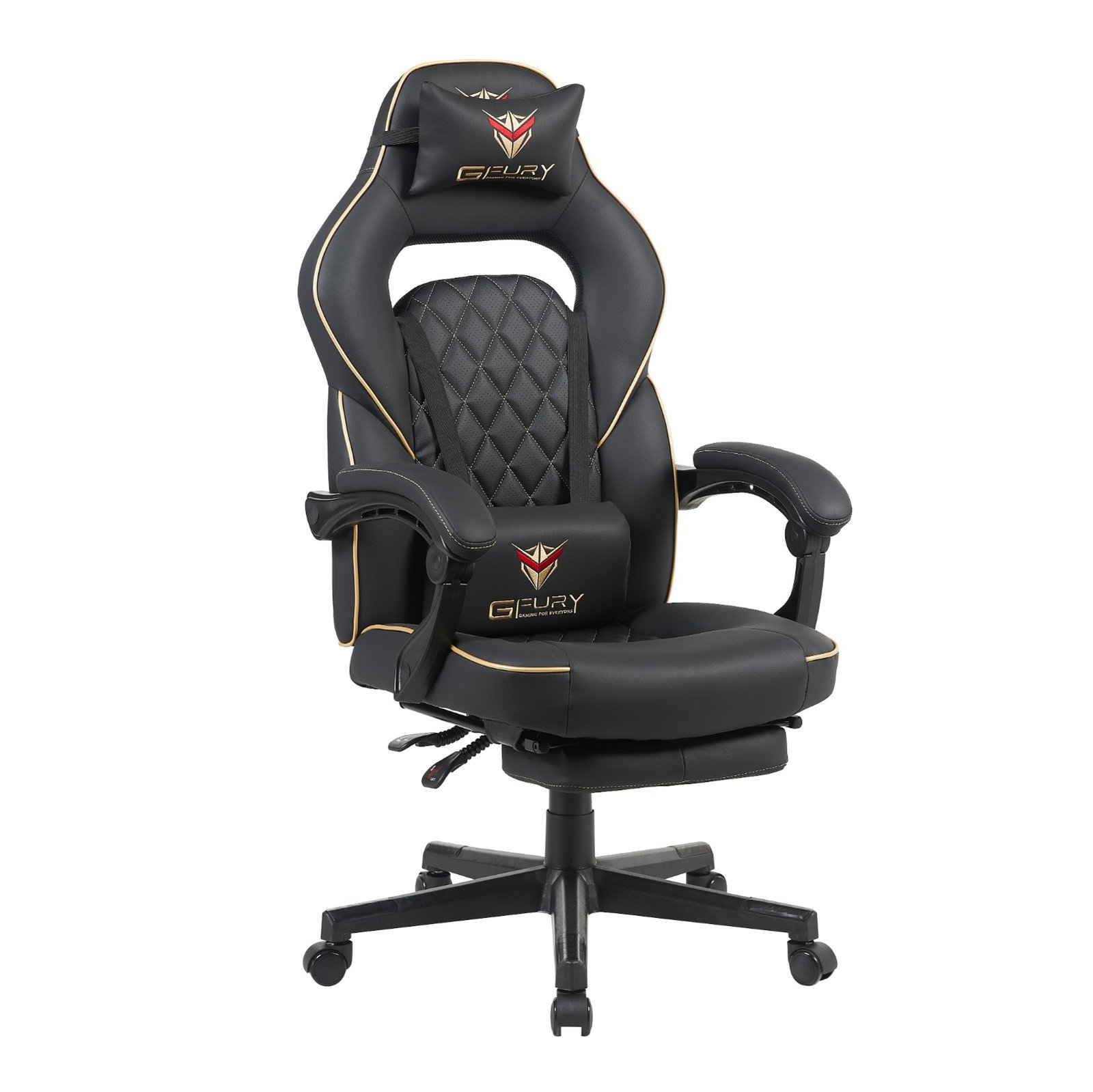 GFury Gaming Chair KW-G6404 (Black & Golden) - Image 2