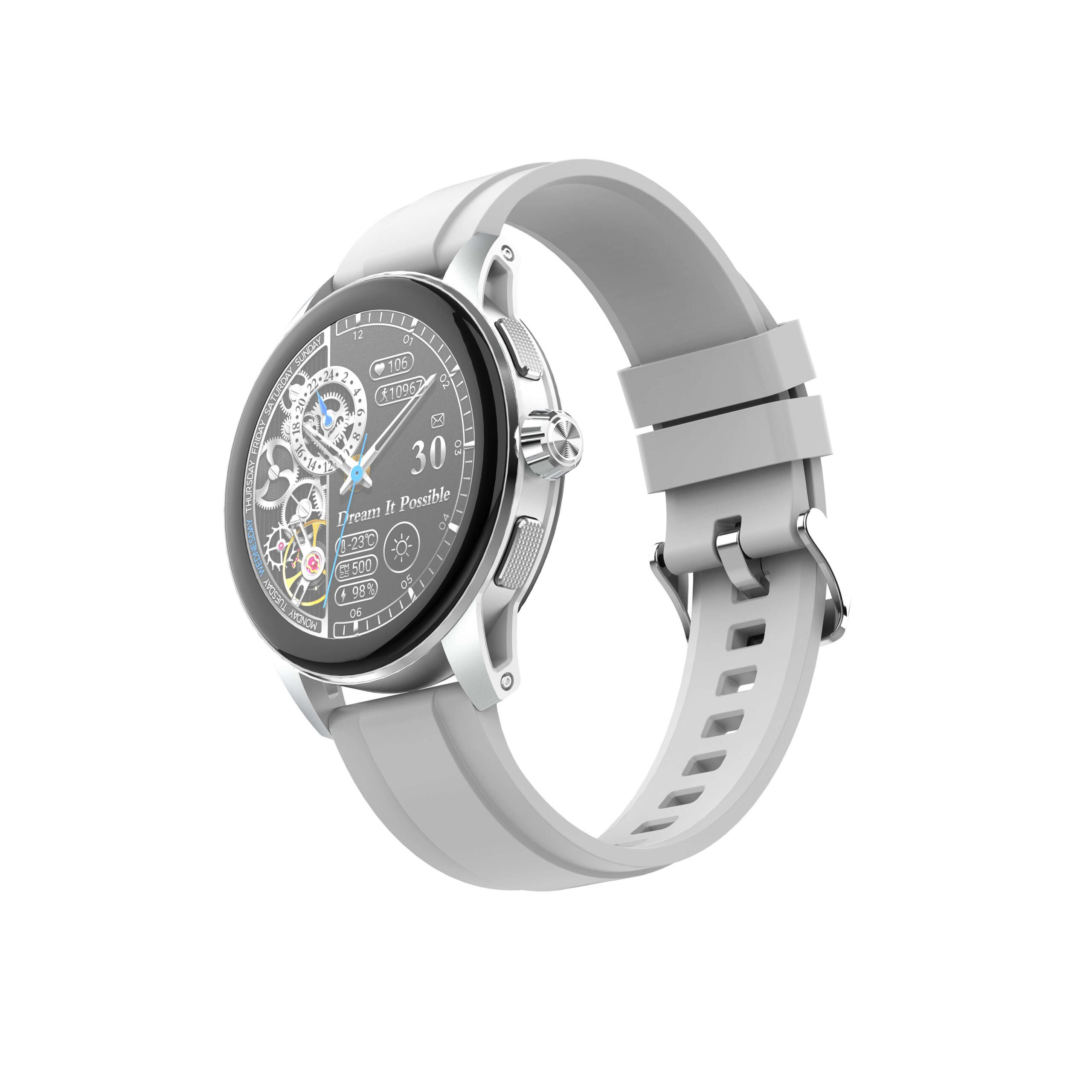 LDNIO SW05 Life & Health Assistant Smartwatch – Circular Display with Magnetic Wireless Charging Silver - Image 2