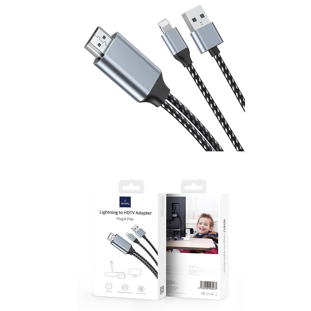 WIWU X7L Lightning to HDTV Cable Adapter – FHD Plug & Play - Image 2