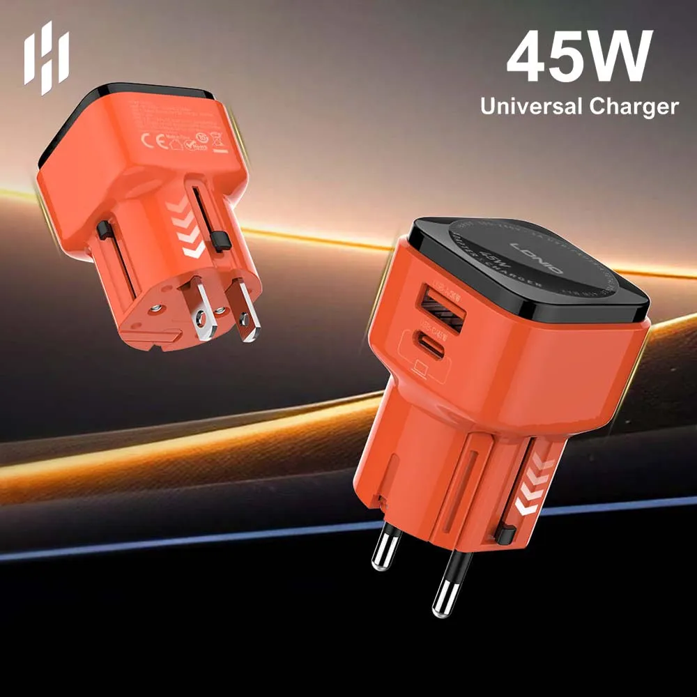 LDNIO Q2420 GaN45W All-in-one Adapter with C-C Cable - Image 2