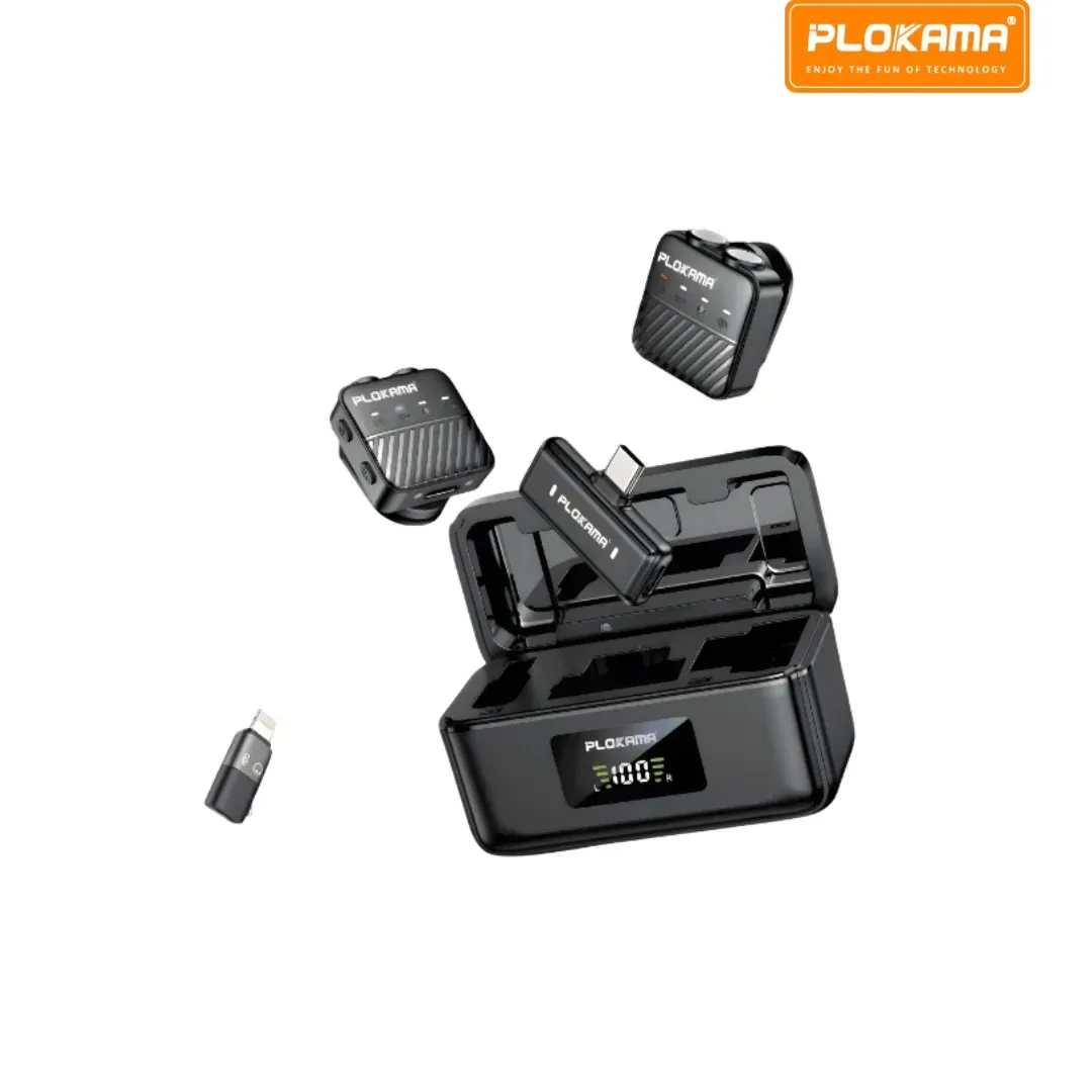 Plokama VM-80 Wireless Dual Microphone with Noise Reduction – iOS & Android - Image 2