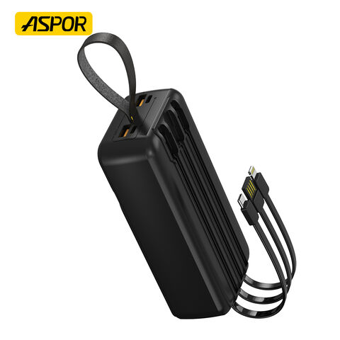 ASPOR A317 30000mAh 22.5W High-Speed Power Bank with Built-in Cable - Image 2