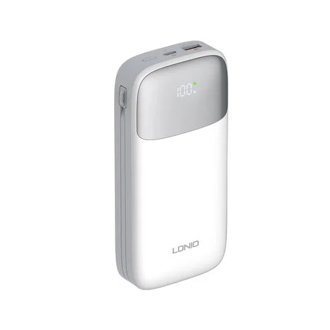 LDNIO PQ30 30000mAh 22.5W USB-C Fast Charging Power Banks smart LED Display Built-in Charging Cable Power Bank - Image 2