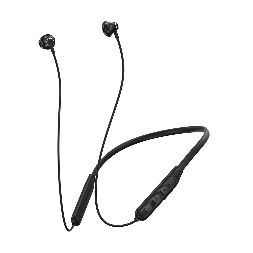 Wiwu Flex GB01 Neckband Wireless Earphones – Black - Image 2