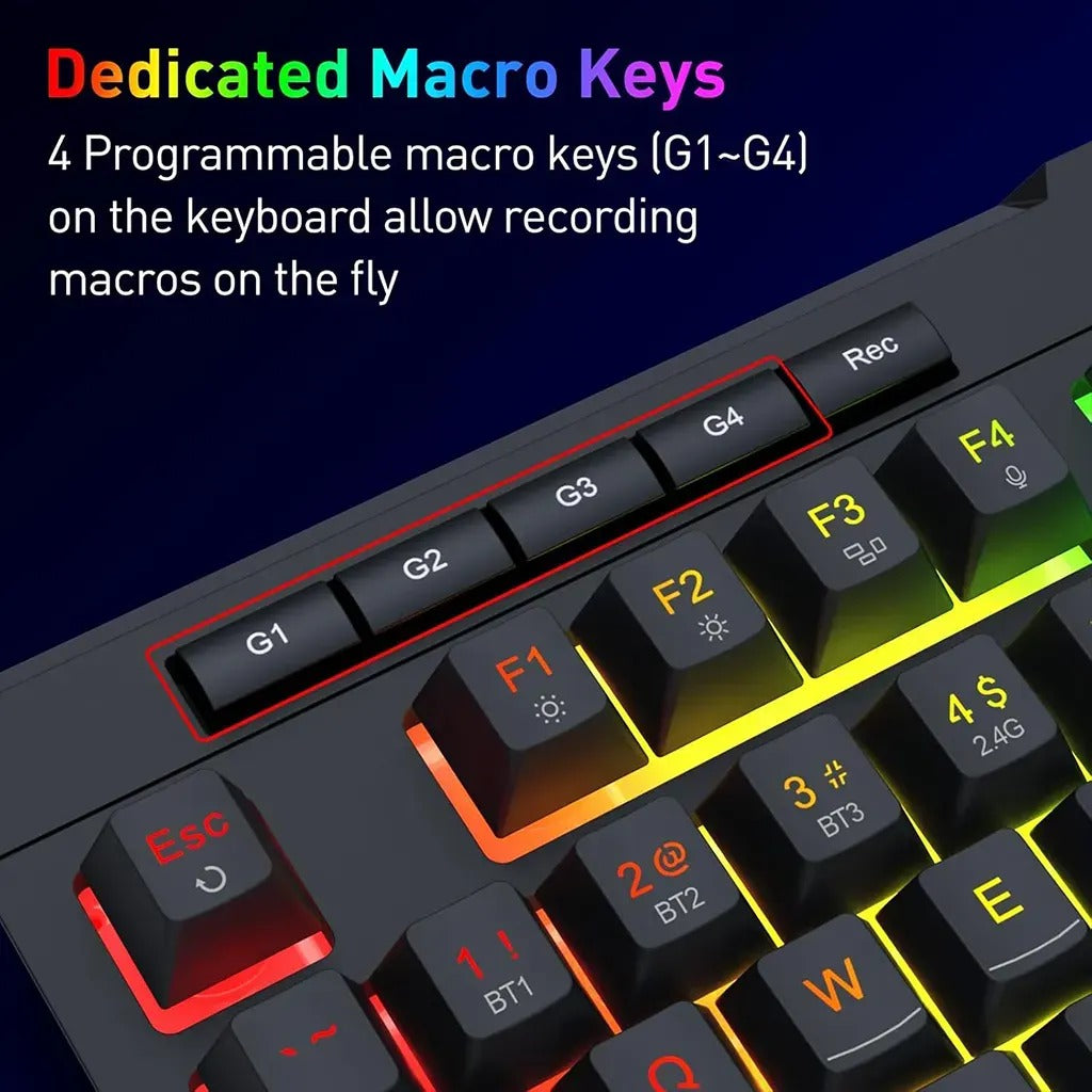 Redragon K525 SHIVA PRO Wireless Anti-Ghosting Membrane Gaming Keyboard