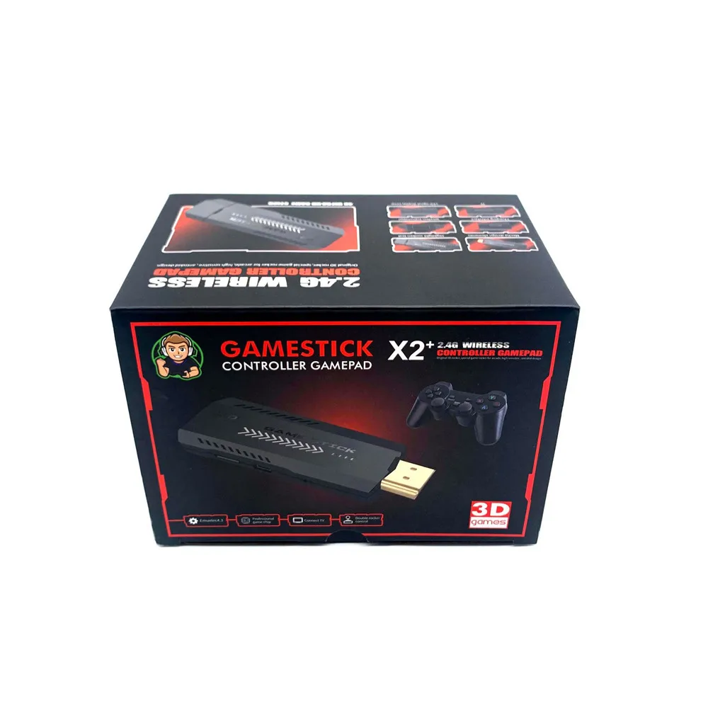 X2 Plus Retro 3d 32000+ Video Games 4k Hd Output Game Stick With 2 Wireless Controllers - Image 2