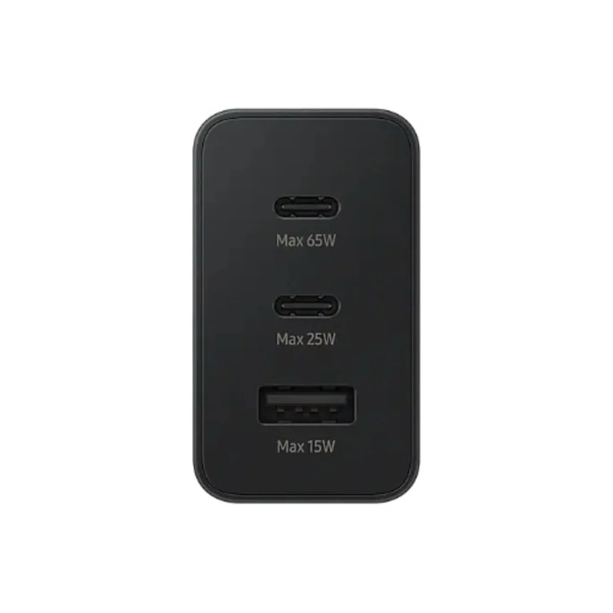 Samsung 65W USB-C Power Delivery Adapter (US Plug) with Trio Ports (2 x USB-C, 1 x USB-A) With C-C CABLE - Image 2