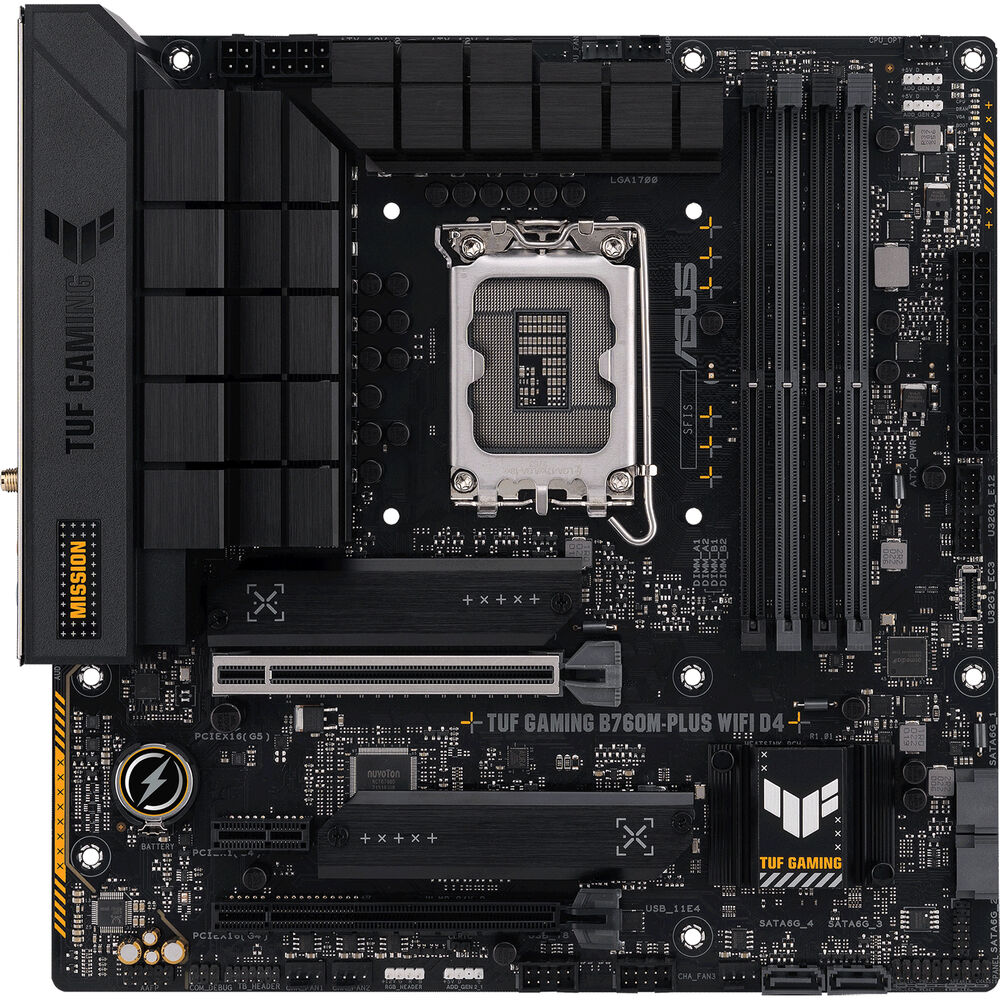 ASUS TUF GAMING B760M-PLUS WIFI D4 LGA1700 Micro-ATX Motherboard - Image 2