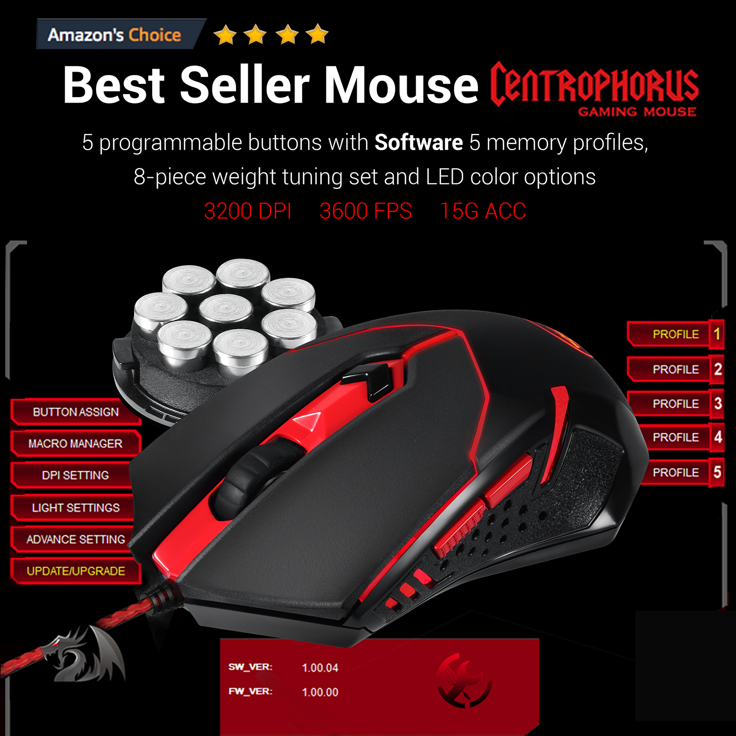 Redragon S101-3 RGB Backlit Gaming Keyboard and Mouse Combo Set (2 in 1)