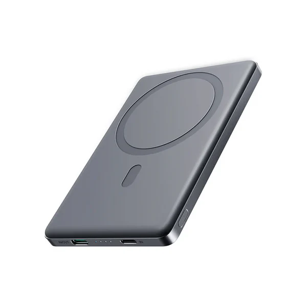 JOYROOM JR-PBM08 Pro 20W Ultra-Slim Metal Magnetic Wireless Power Bank 10000mAh-Natural Titanium - Image 2