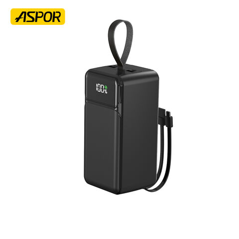 ASPOR A319 50000mAh 22.5W High-Speed Power Bank with Built-in Cable - Image 2