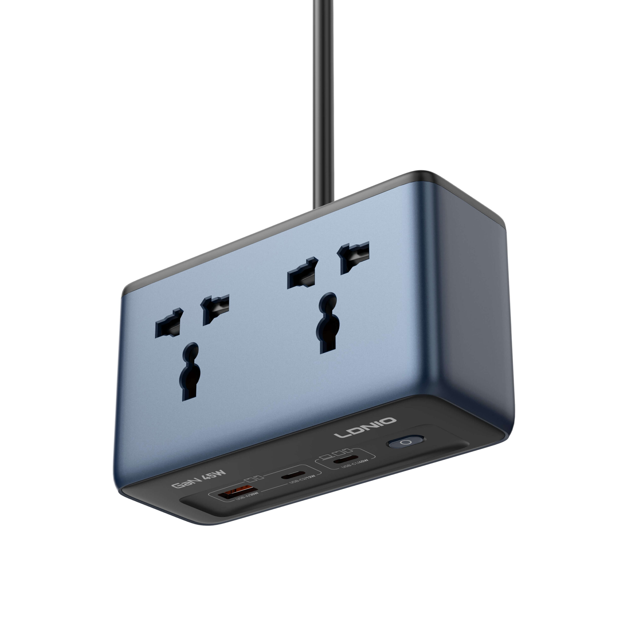LDNIO SC1 45W 5-In-1 Ports PD Universal Socket Desktop Power Strip – 2500W Power Strip Adapter - Image 2