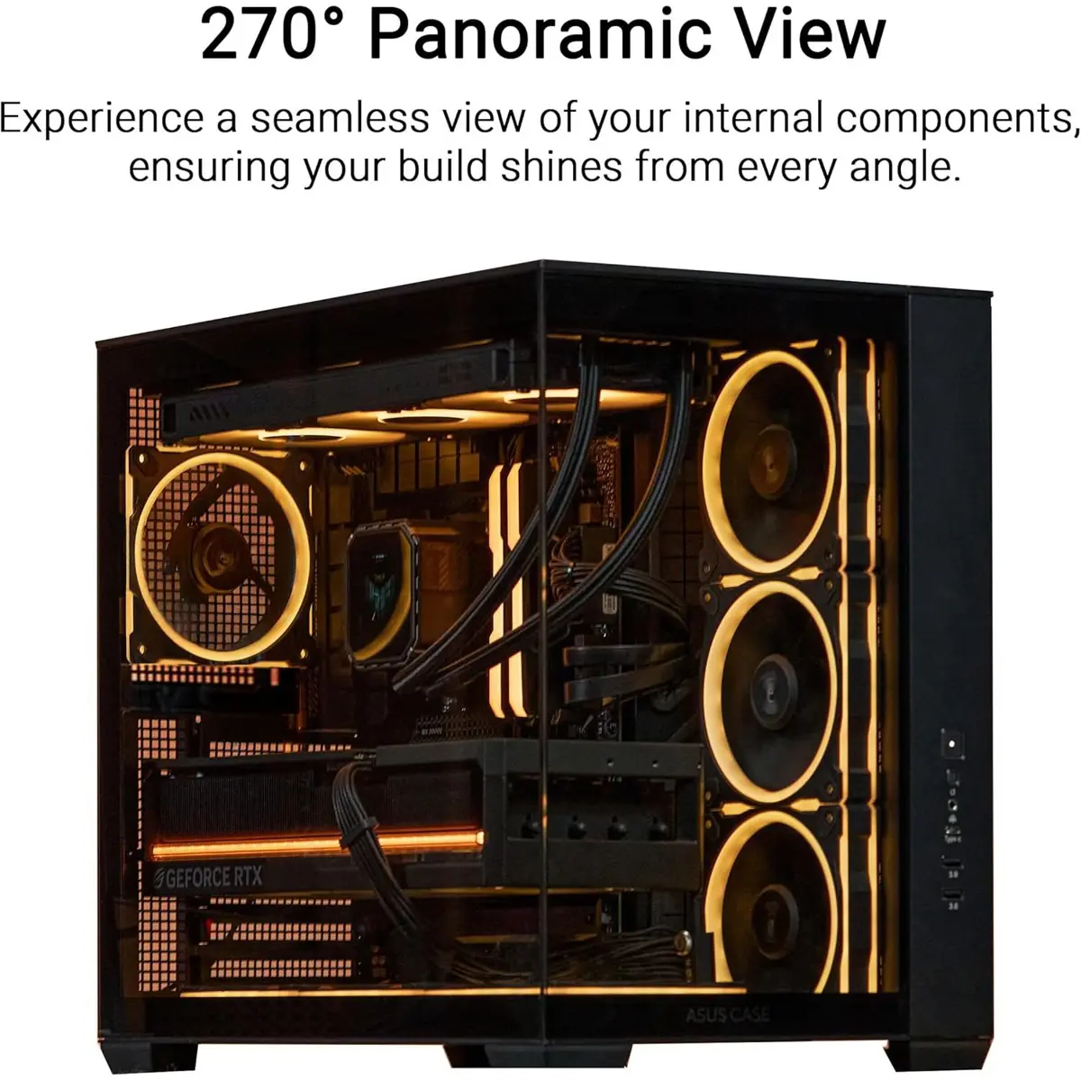 Asus A32 Plus TG ARGB Black Mid-Tower ATX Case – Tempered Glass, - Image 2
