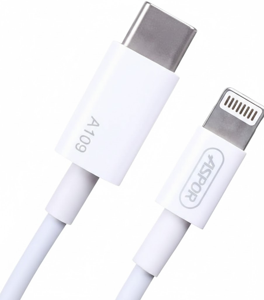 Aspor A109L 27W USB-C to Lightning Fast Charging Cable 2 Meter - Image 2