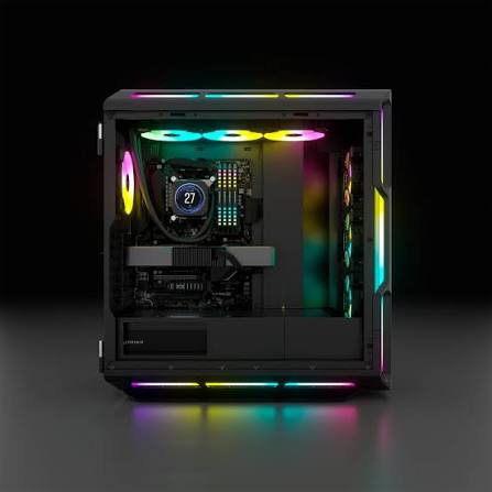 Corsair iCUE 5000T RGB Tempered Glass Mid-Tower ATX PC Case — Black - Image 2