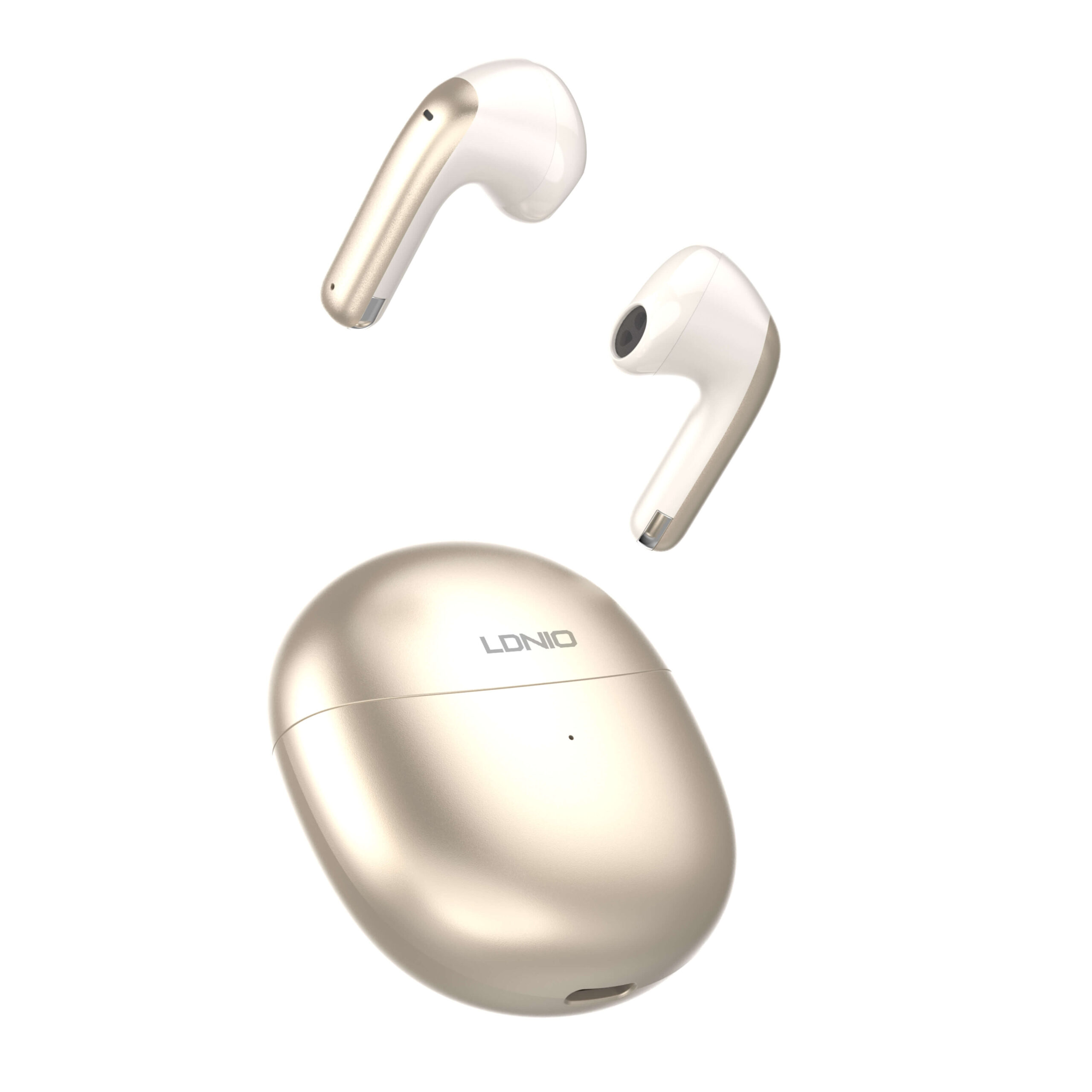 LDNIO T10 Wireless Earphone True Bluetooth Gaming Headset Low Latency Music Touch Control Stereo Earbuds 5.3 TWS Mini Earphone GOLD - Image 2