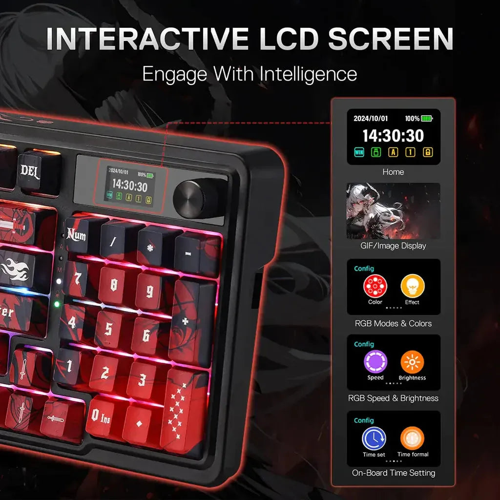 Redragon K719 PRO Wireless Gasket Hype Screen Anime Keyboard