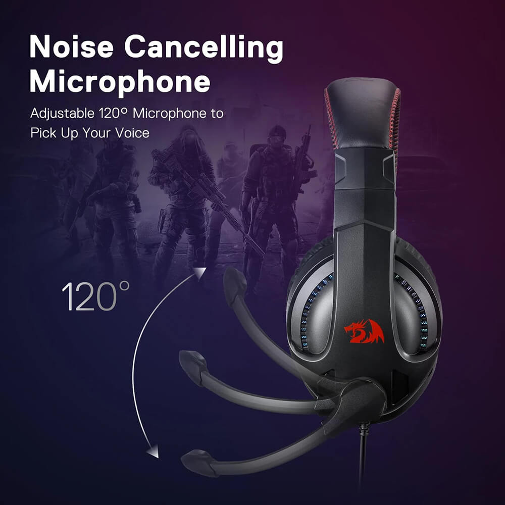 Redragon H211 CRONUS RGB Wired Gaming Headset (Black)