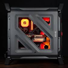 The WARTHOG RS Performance Mid-Tower Case in Noir/Black is a ruggedized enthusiast chassis built for extreme thermal dynamics and high-end hardware support. Features heavy-duty integrated steel carrying handles, high-airflow 3D Y-pattern panels, dual pre-installed RS200 200mm PWM intake fans, RS120 exhaust fan, InfiniRail mounting system, reverse-connector motherboard support (BTF/Project Zero), built-in rear I/O lighting, and space for dual 360mm radiators and GPUs up to 405mm in Pakistan.