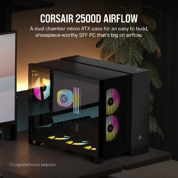 2500D AIRFLOW Mid-Tower Dual Chamber PC Case