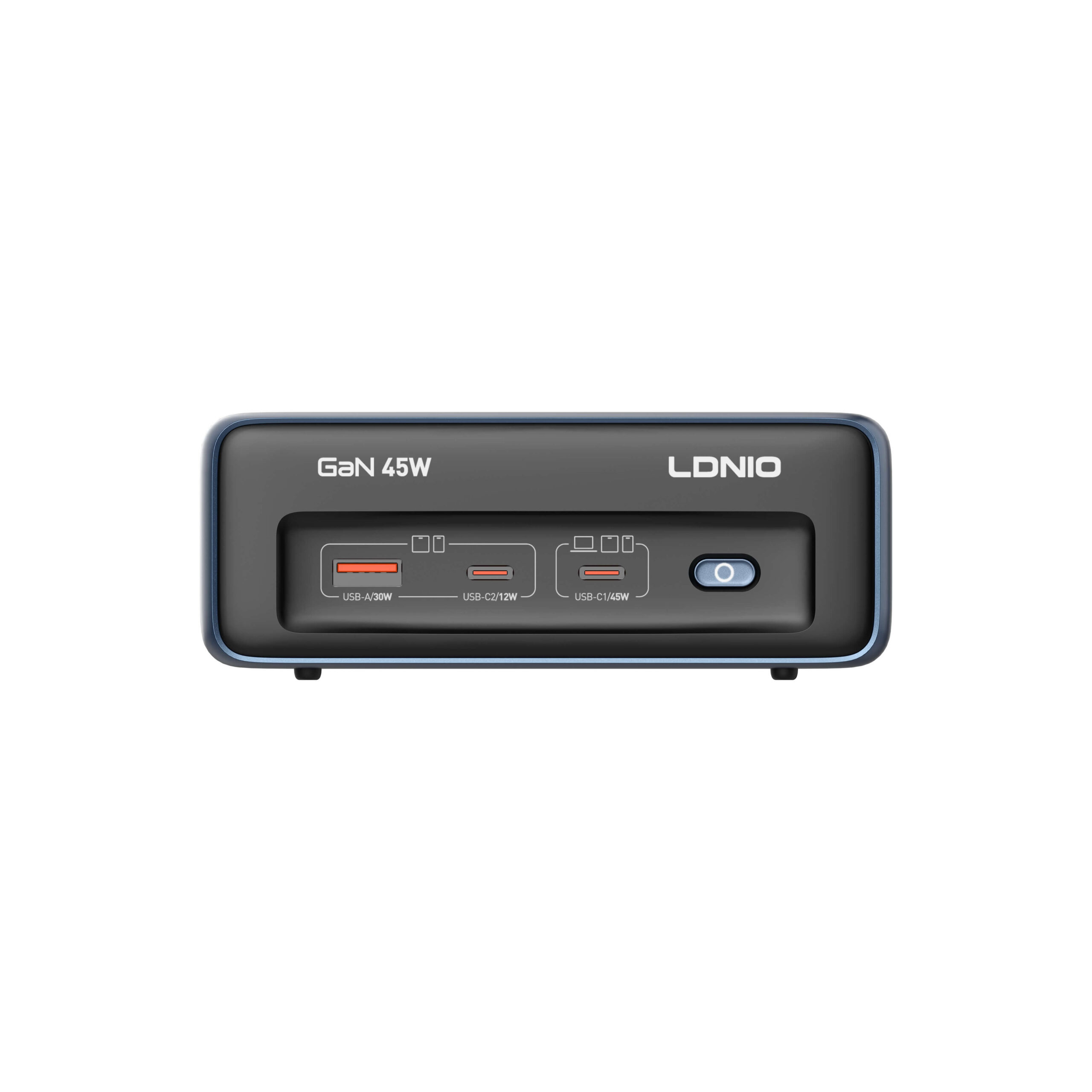 LDNIO SC1 45W 5-In-1 Ports PD Universal Socket Desktop Power Strip – 2500W Power Strip Adapter - Image 3