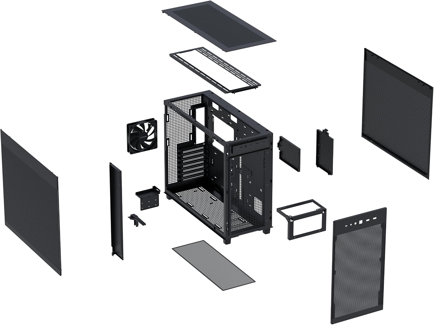ASUS Prime AP303 Tempered Glass Edition, The Ultimate Compact 45-Liter ATX Gaming Chassis, - Image 3