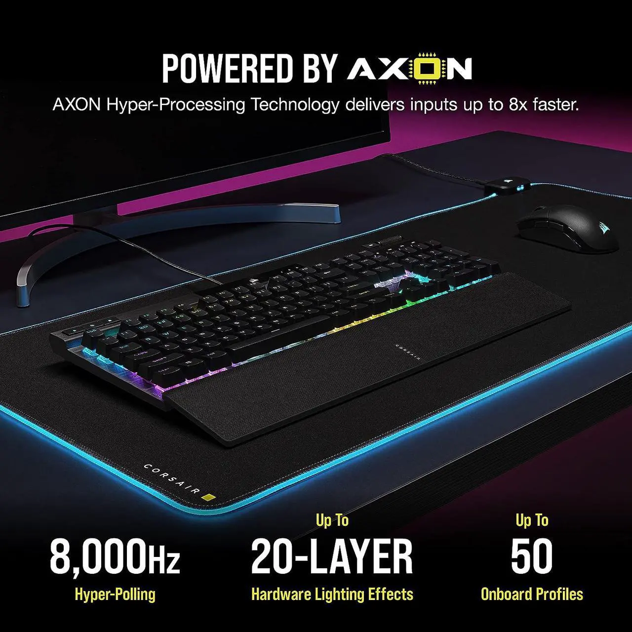 CORSAIR K70 RGB PRO Mechanical Gaming Keyboard with PBT DOUBLE SHOT PRO Keycaps — CHERRY® - Image 3
