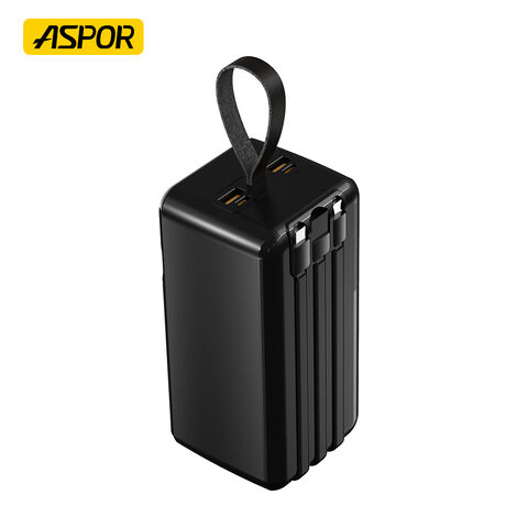 ASPOR A319 50000mAh 22.5W High-Speed Power Bank with Built-in Cable - Image 3