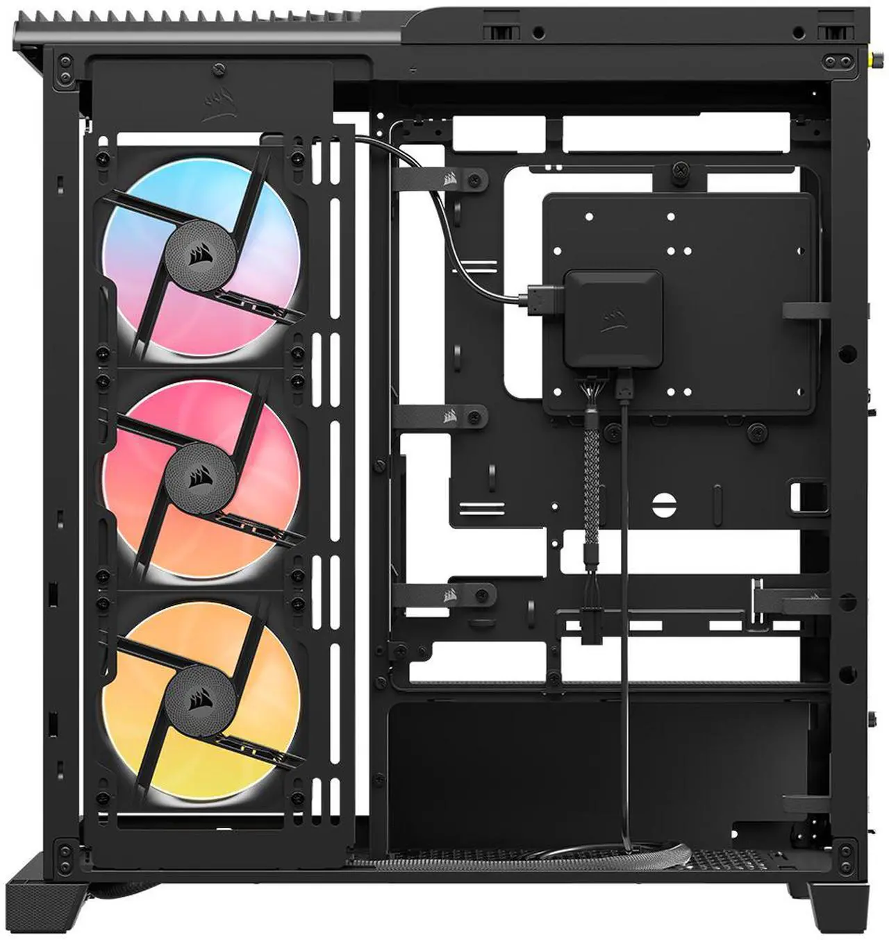CORSAIR FRAME 4500X LX-R RGB LINK Panoramic Glass Mid-Tower PC Case – Panoramic Glass Exterior – InfiniRail™ - Image 3