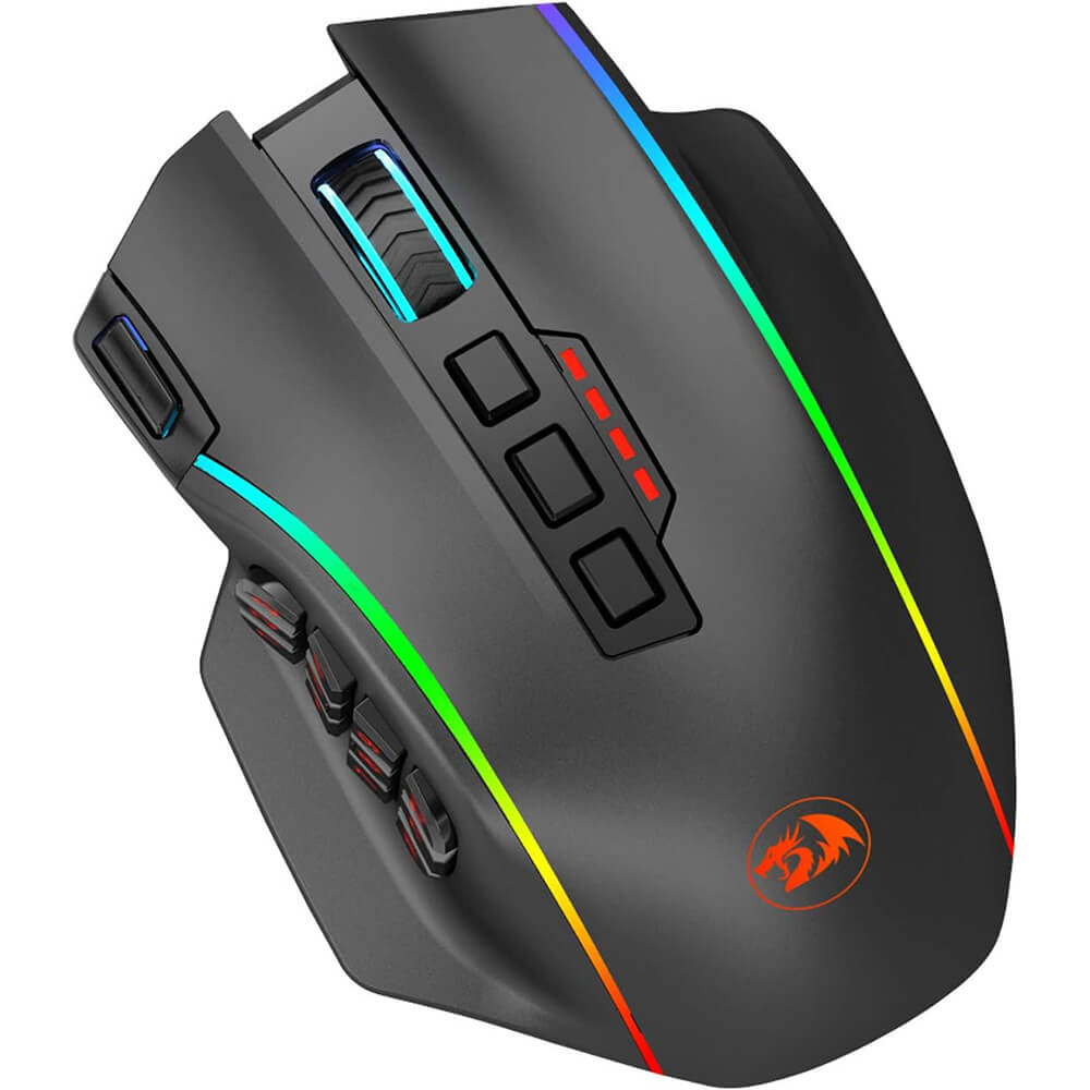 Redragon M901P-KS PERDITION PRO Wireless and Wired RGB Gaming Mouse (Black)