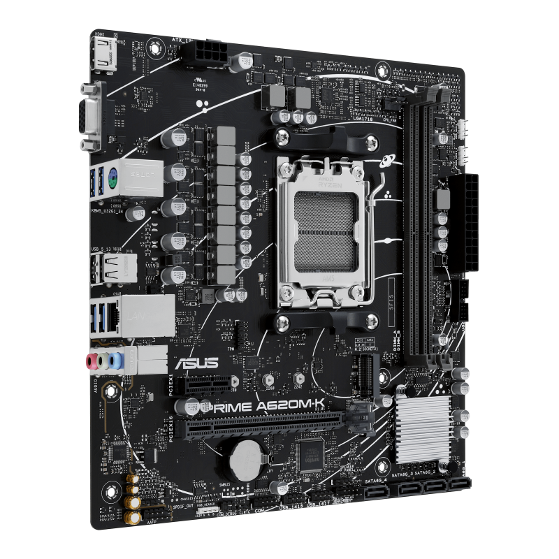 Asus Prime A620M-K-CSM DDR5 AMD AM5 microATX Motherboard - Image 3