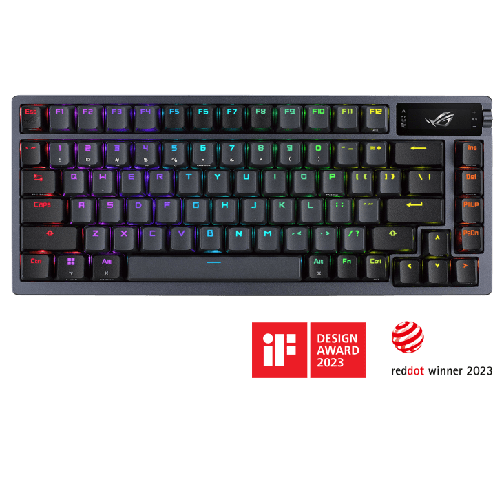 ASUS ROG Azoth M701 TKL Wireless Gaming Keyboard – Black (NX Red Switches with PBT Keycaps) - Image 3